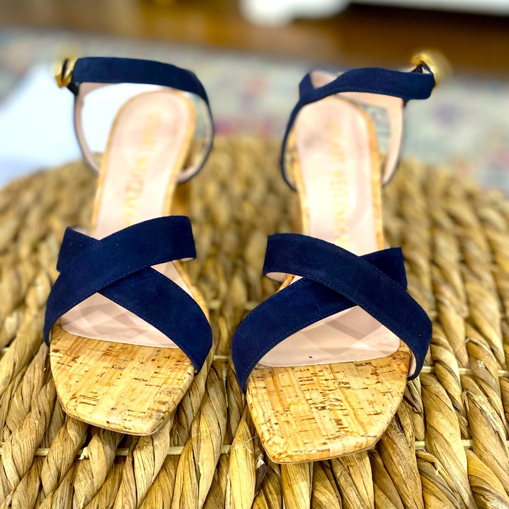 Stuart Weitzman Analeigh 75 Block Heel Sandal | Excellent Condition | Authentic